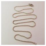 SILVER  CHAIN (~LENGTH 18INCHES) (~WEIGHT 3.32G)