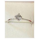 SILVER CZ   RING