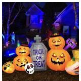 DANXILU 8FT LONG HALLOWEEN INFLATABLES. PUMPKIN