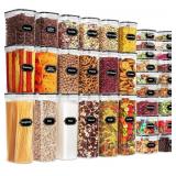 SKROAM 36PCS AIRTIGHT PLASTIC FOOD STORAGE