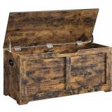 VASAGLE STORAGE CHEST WITH 2 SAFETY HINGES.