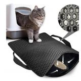 CAT LITTER MAT, 15X21 INCH HONEYCOMB DOUBLE LAYER