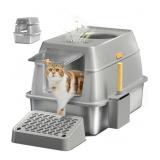 EOSARCU STAINLESS STEEL CAT LITTER BOX WITH LID -