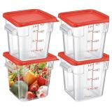 MAXCHECK 4 PCS 4QT FOOD STORAGE CONTAINER WITH