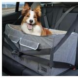 PETSFIT DOG CAR SEAT, LIGHT GREY, 29X16X14IN