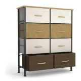 PYRAXIS 8DRAWER FABRIC DRESSER 34.6x11.8x39.2IN