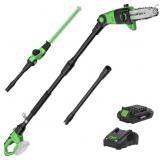 SOYUS 2-IN-1 8IN CORDLESS POLE SAW AND