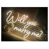 GOOLSEE WILL YOU MARRY ME NEON SIGN, 25.2IN, PLUG