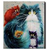 DIY PAINT BY NUMBERS COLORFUL KITTENS, 16X20IN