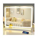 LUXEVUE VANITY MIRROR WITH LIGHTS, 23IN X 18IN