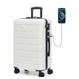 KRUTE HARDSIDE LUGGAGE WITH USB CHARGING PORT &