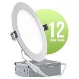 SUNCOLED 6IN ULTRA SLIM RECESSED LIGHTS 12LIGHTS