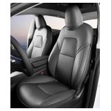 BASENOR BLACK LEATHER CUSTOM FIT SEAT COVER FOR