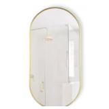 MIRRORIZE OVAL GOLD FRAMED BATHROOM DECORATIVE