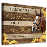 INSPIRATIONAL HORSE CANVAS WALL ART 50X70CM