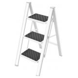 HBTOWER 3 STEP LADDER FOLDING STEP STOOL, 330 LBS