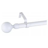 FURNISHLAND GLOSSY WHITE WINDOW CURTAIN ROD SET,