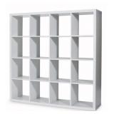 CANVAS WILMER 16-CUBE ORGANIZER, WHITE (58.78X14