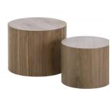 ROUND NESTING END TABLES 15x13IN 19x15IN LARGE