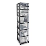 TYPEA 8DRAWER WHEELED STORAGE TOWER 12x13x46IN