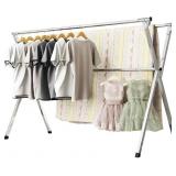 URYAN 79IN STAINLESS STEEL CLOTHES DRYING RACK