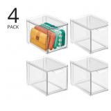 8" X 6" X 6" CLOSET ORGANIZER BIN  4 PACK