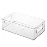 8PCS PLASTIC STORAGE BINS, 11.5 X 6.5 X 3IN