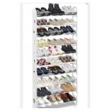 10 TIER HANGING SHOE ORGANIZER, OVER THE DOOR