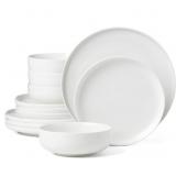 ONEIDA  24 SEVEN WHITE 12 PIECE DINNERWARE SET