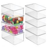 MDESIGN STACKABLE CLOSET PLASTIC STORAGE BIN BOX