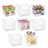 MDESIGN OPEN FRONT PLASTIC STORAGE BINS 12x12x6IN