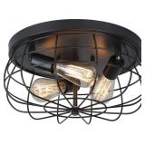 CEILING LIGHT FIXTURES BLACK 15X7.28X13.77 IN