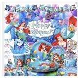 LITTLE MERMAID CHILDRENS PARTY SUPPLIES 185PC