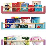 24 INCH NURSERY BOOK SHELVES  SET OF 3