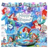 LITTLE MERMAID CHILDRENS PARTY SUPPLIES 185PC