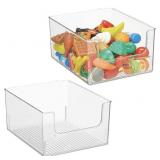 MDESIGN PLASTIC OPEN FRONT TOY STORAGE ORGANIZER