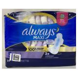 ALWAYS MAXI PADS, SIZE 5, 24 PADS