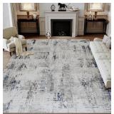 MODERN ABSTRACT AREA RUG 8X10FT, WASHABLE, NON