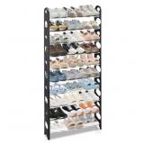 STACKABLE SHOE RACK 10 TIERS WHITE