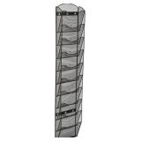 WALL MOUNT LITERATURE RACK  10 POCKETS  BLACK