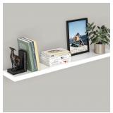 BALLUCCI FLOATING SHELF, 48 X 8 X 2IN WOOD WALL