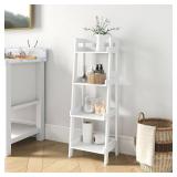 4-TIER LADDER SHELF - WHITE - ABOUT 40IN IN