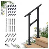 CHR 3 STEPS OUTDOOR HANDRAILS  BLACK IRON