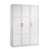 SAUDER 3 DOOR WARDROBE SHAKER, WHITE