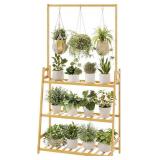 BAMWORLD BAMBOO PLANT STAND INDOOR, 3 TIER