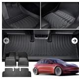 R RUIYA PACK OF 3 TESLA MODEL FLOOR MATS FOR