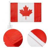 CANADIAN FLAGS. ONE CAR FLAG 17X11IN. ONE