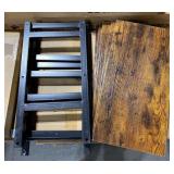 DIY 5 WOODEN BOARDS & 6 METAL LEGS RUSTIC BROWN