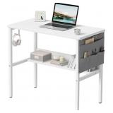 CUBICUBI 32" OFFICE DESK WITH STORAGE  WHITE