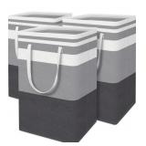 TOTETASTIC 75L LAUNDRY BASKET, GRADIENT GREY,